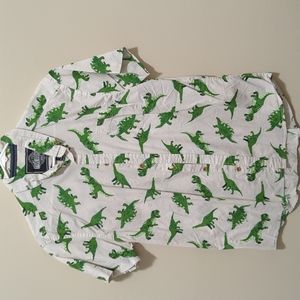 Men's dinosaur button down short sleeve shirt
